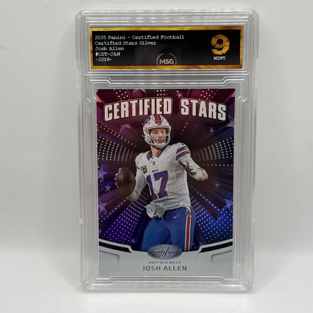 2025 Panini Certified - Certified Stars Josh Allen #CST-JAN Graded 9 Mint NFL